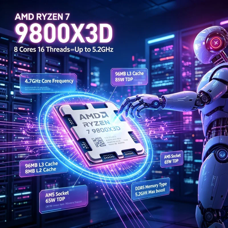 Amd Cpu Ryzen 7 - AMD Ryzen 7 9800X3D Procesor do