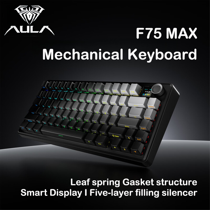 AULA F75 MAX 75% Tri-Mode Klaw – Gaming Keyboard Hot Swappable recenzja i cena
